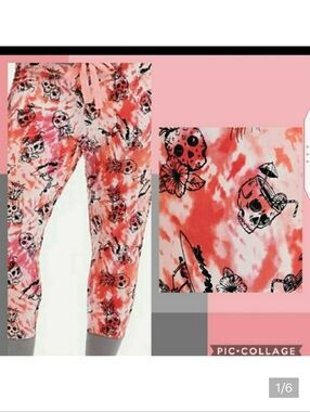 🆕🍍☠️  2X PINEAPPLE SKULL SLEEP PANTS ☠️🍍